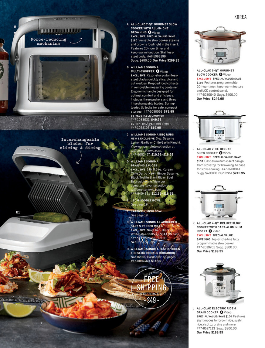Williams Sonoma All-Clad Gourmet Slow Cooker with All-in-One