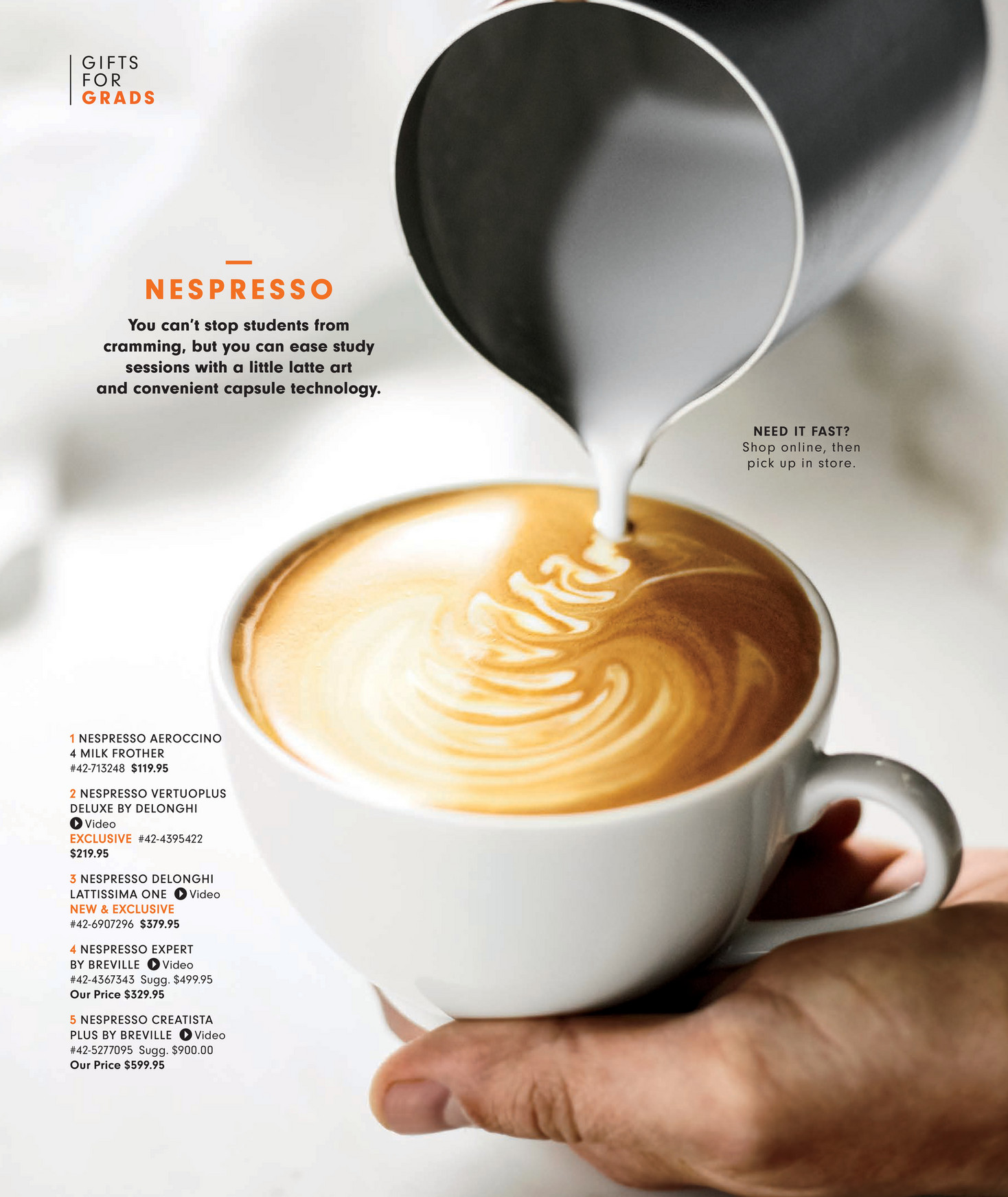 Williams-Sonoma - Spring 18 Vendor Funded Gift Guide - Nespresso Aeroccino 4 Milk