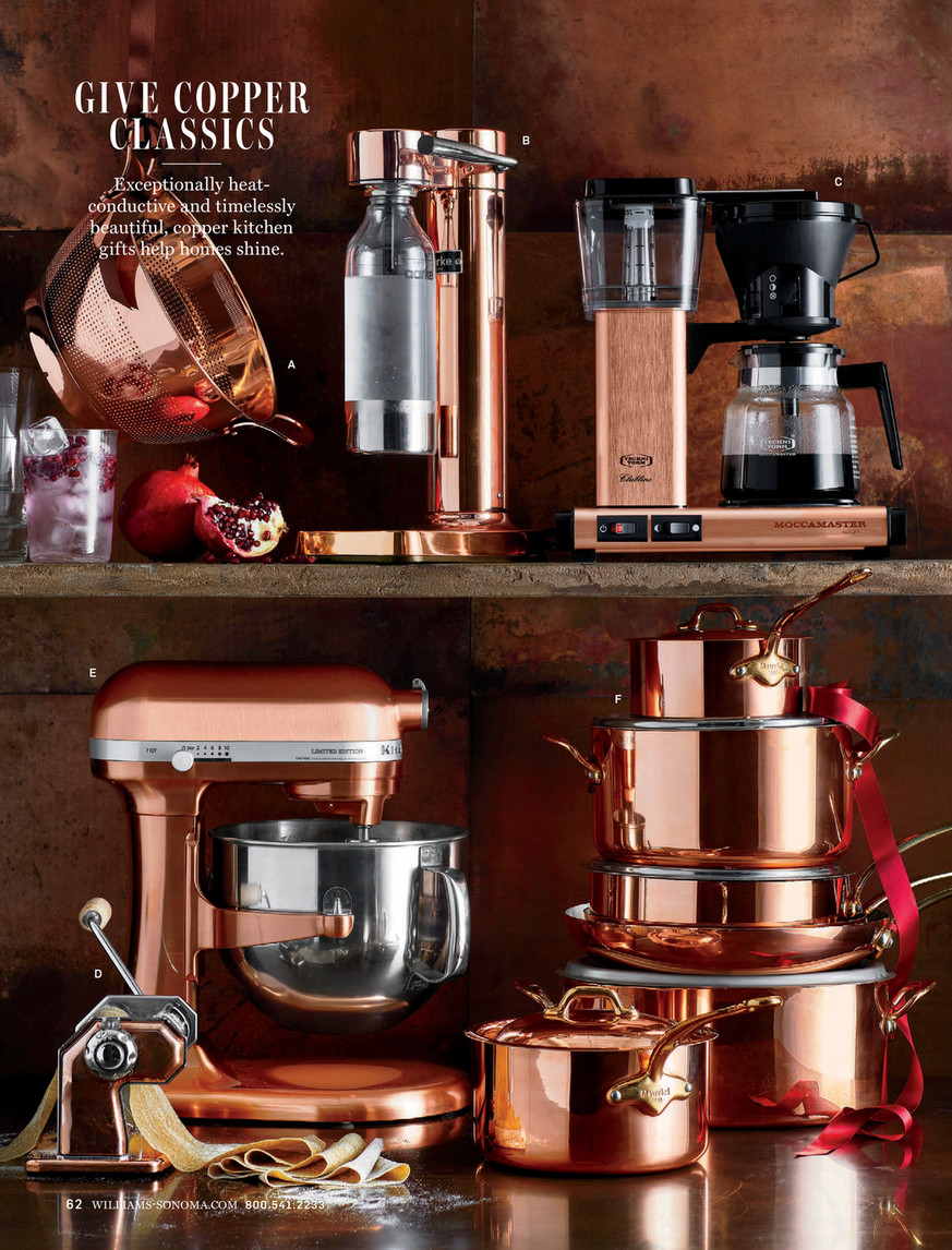 Williams Sonoma Holiday 2018 D3 Aarke Premium Carbonator Copper