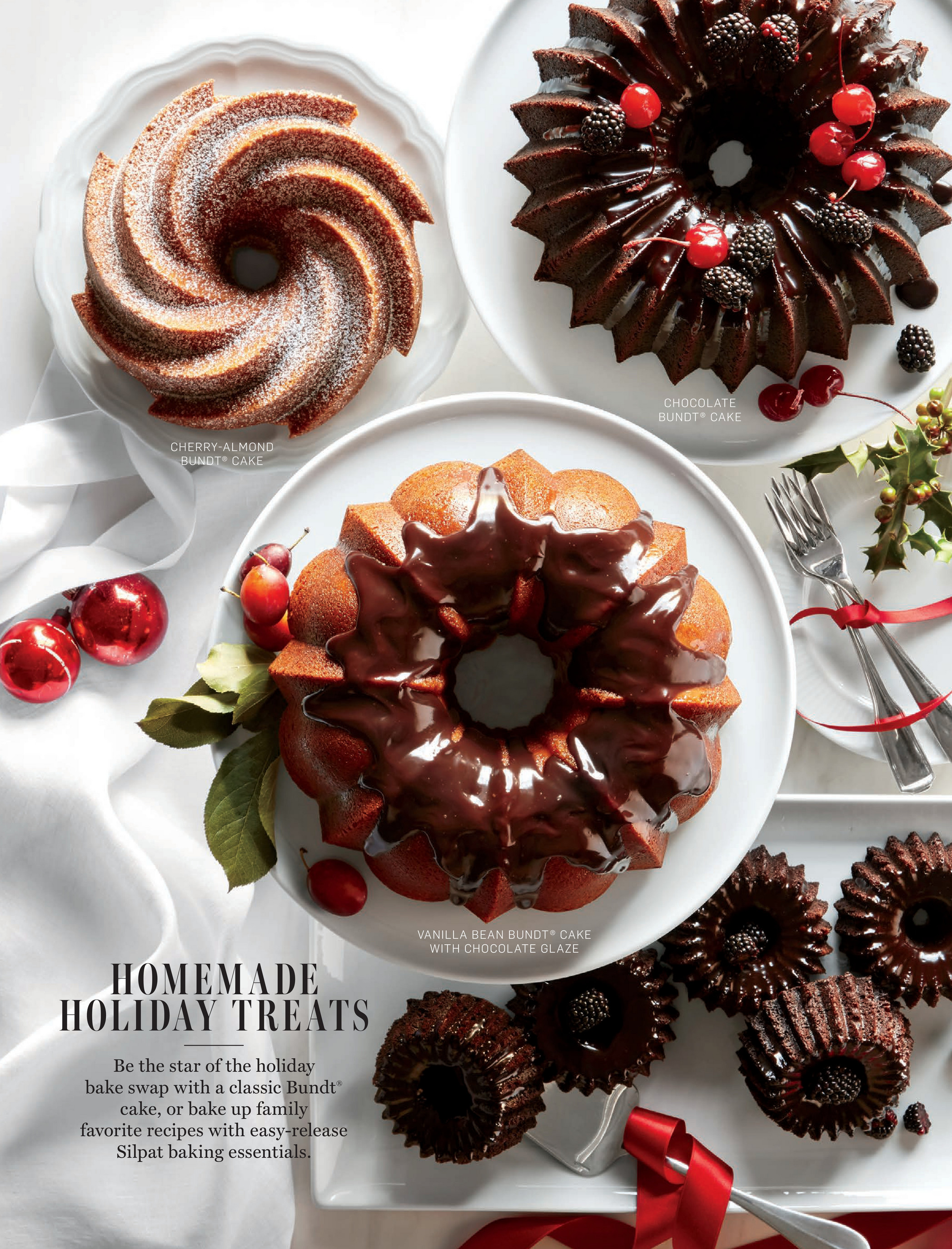 Cocoa Almond Holiday Cakelets - Nordic Ware