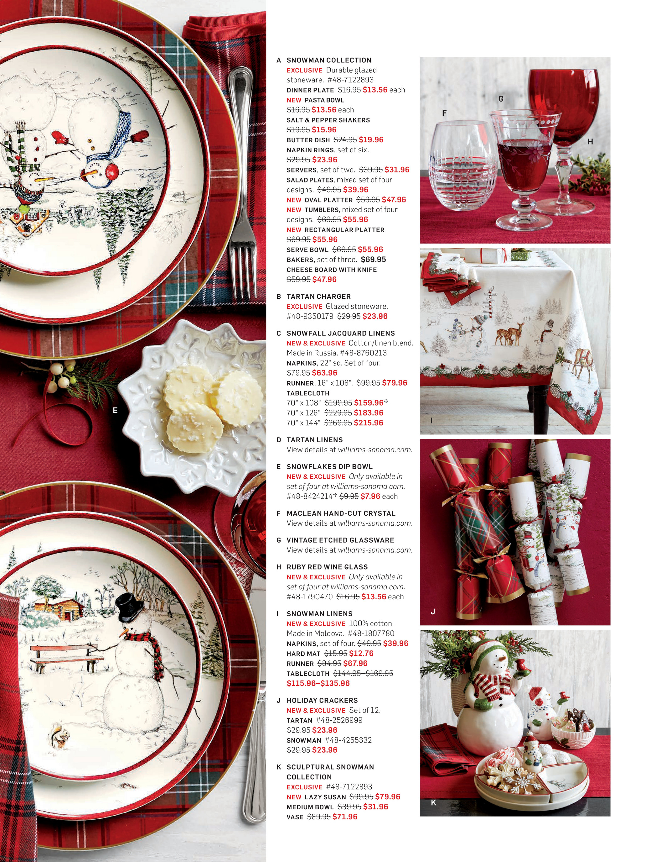 Williams-Sonoma - Holiday Entertaining Guide 2018 - Snowman