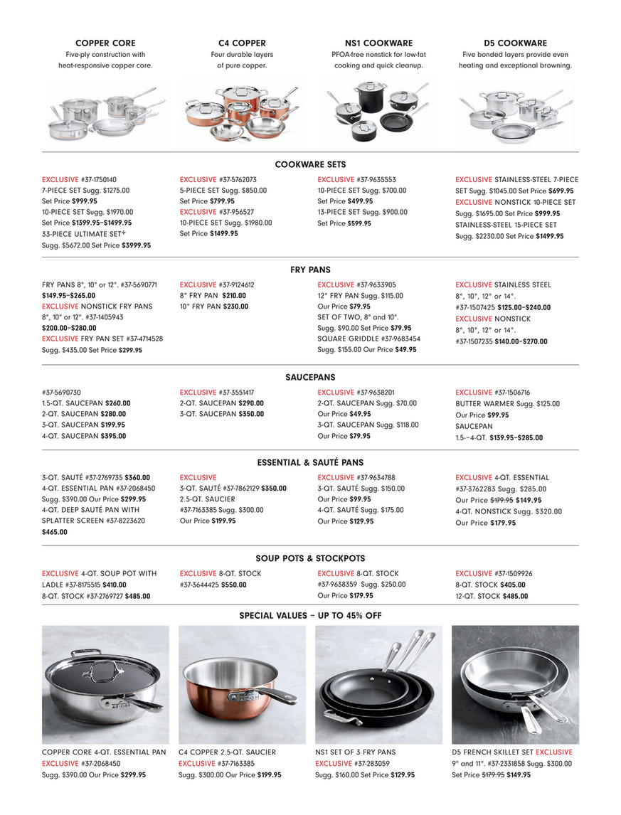 All-Clad Copper Core 7-piece Cookware Set 