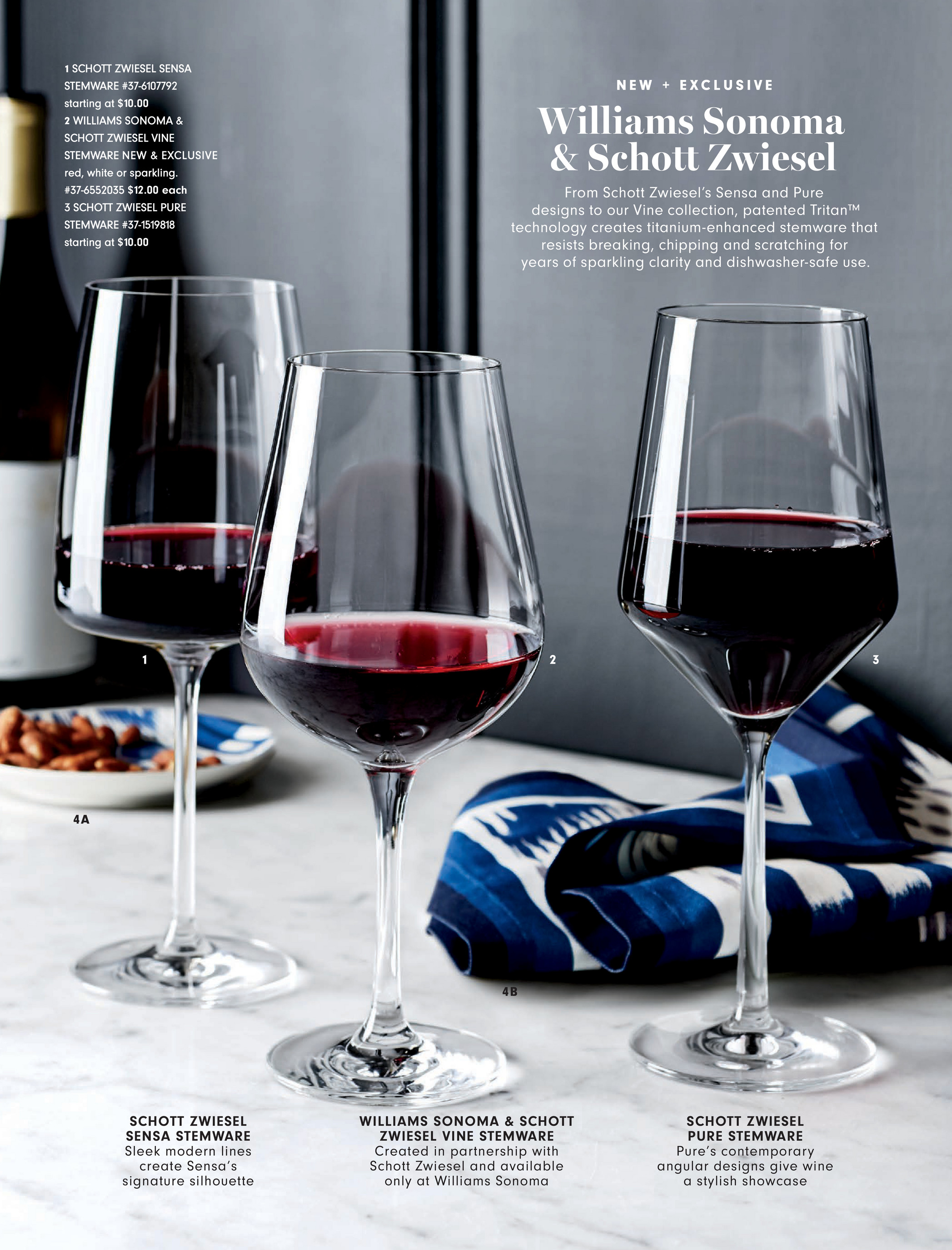 Williams Sonoma Modern Red Wine Glasses