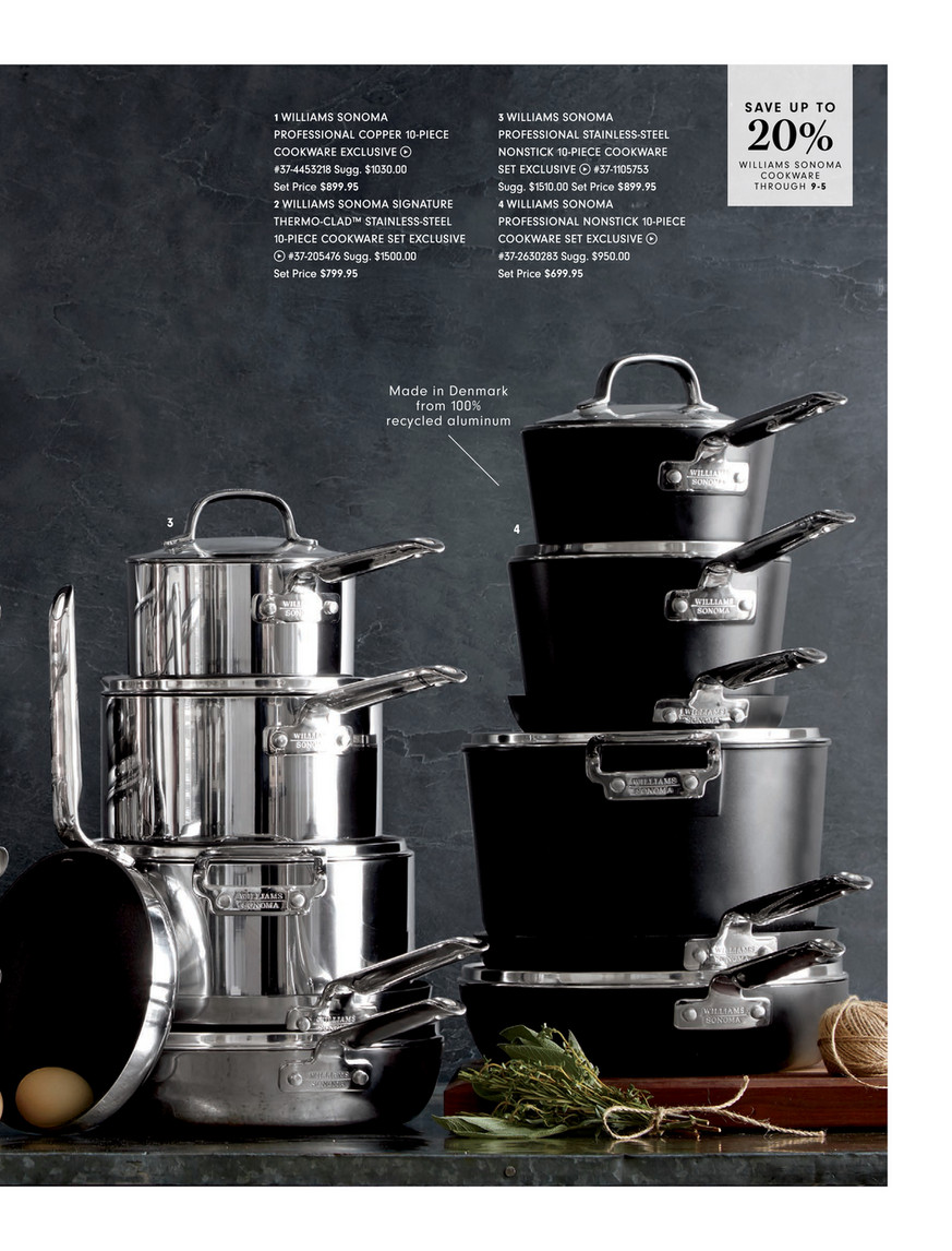 Williams-Sonoma Professional Nonstick 10-Piece Cookware Set