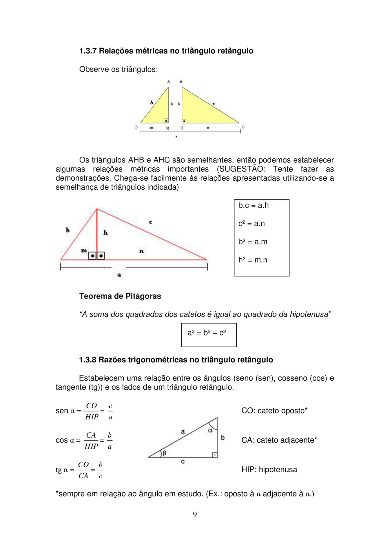 Relações entre ângulos