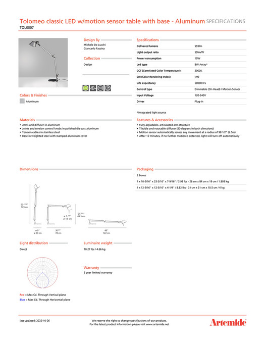 OROA - Lamp_Design__Tolomeo_classic_LED_w_motion_sensor_table_with_base ...