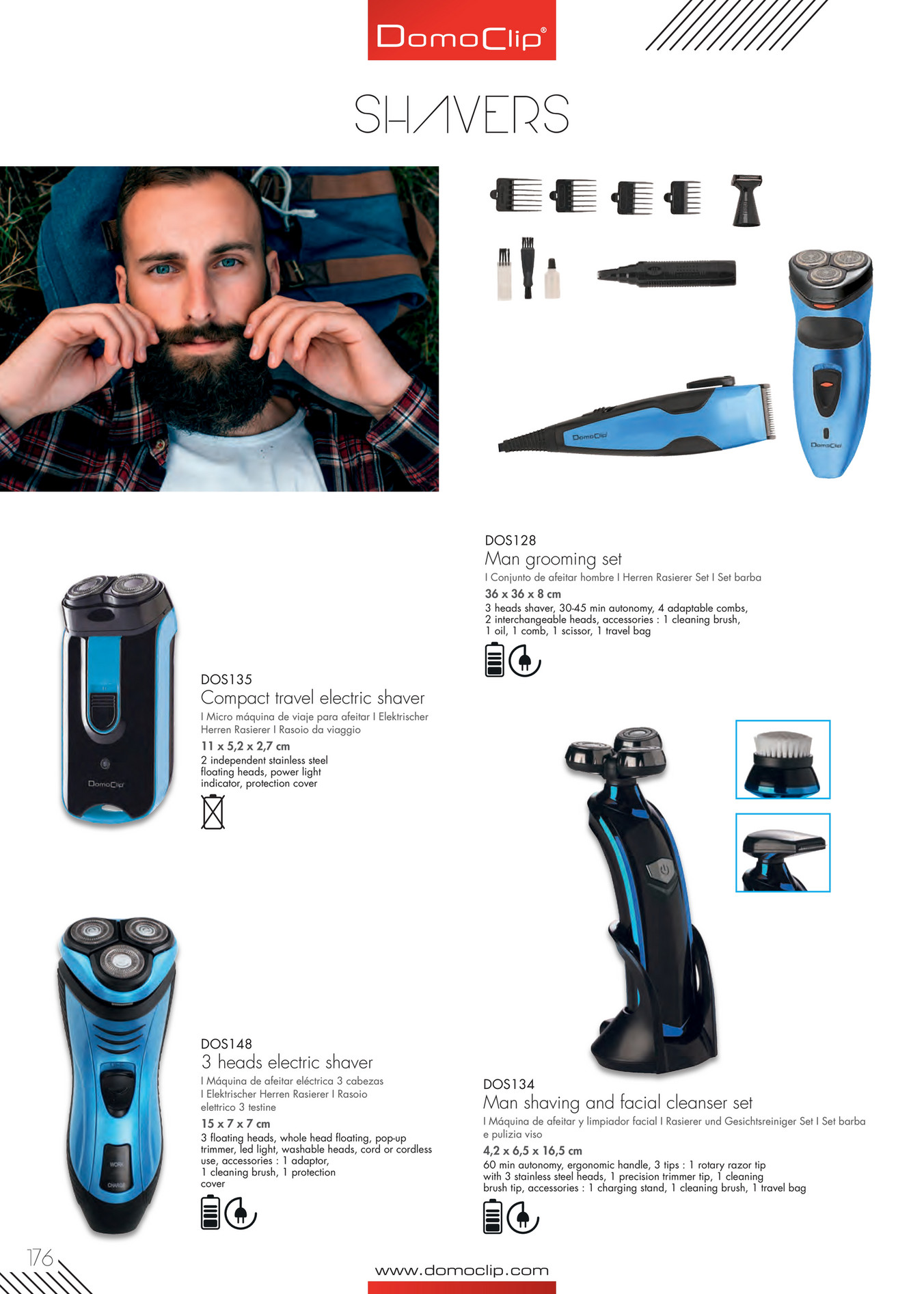 Rasoio Elettrico da Barba 3-Blade Shaver