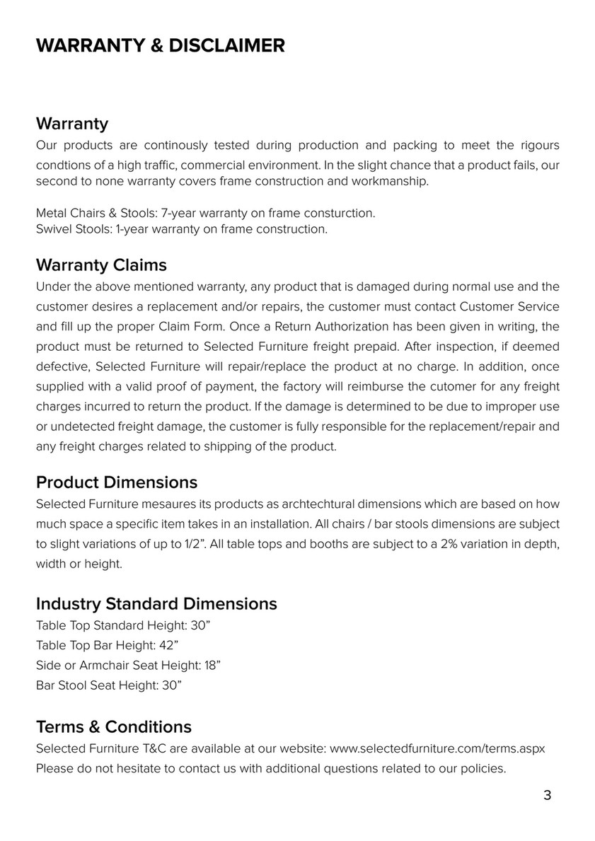 Selected Furniture Price Table Page 4 5 Created With
