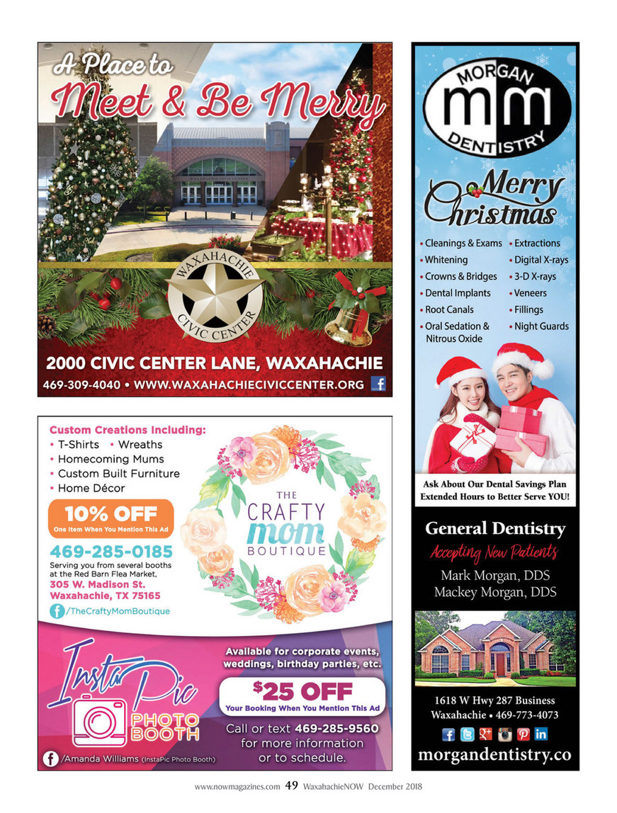 Now Magazines Waxahachie Now December 2018 Page 48 49