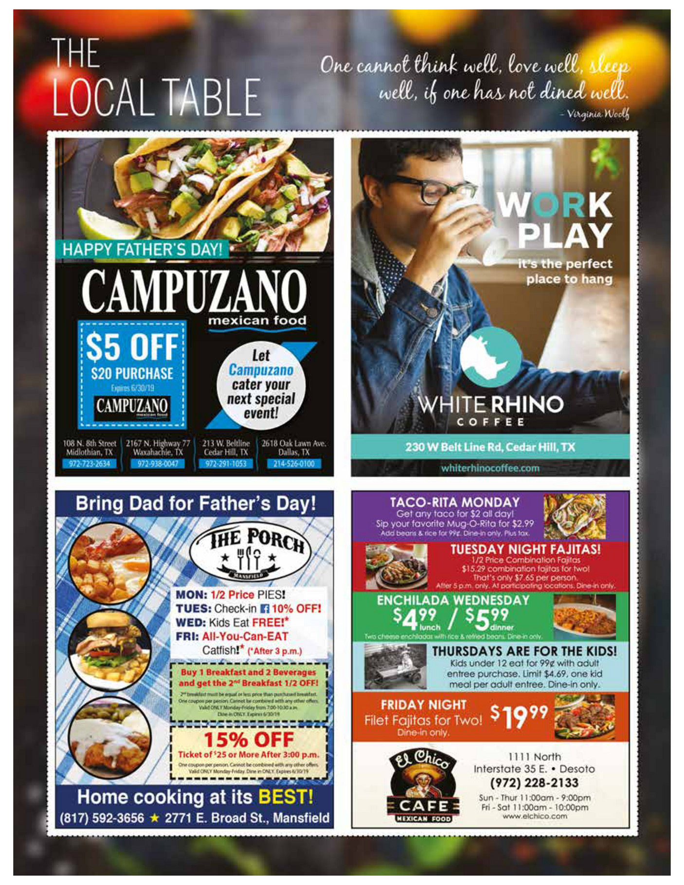 Now Magazines - Southwest Dining Guide June 2019 - Page 1