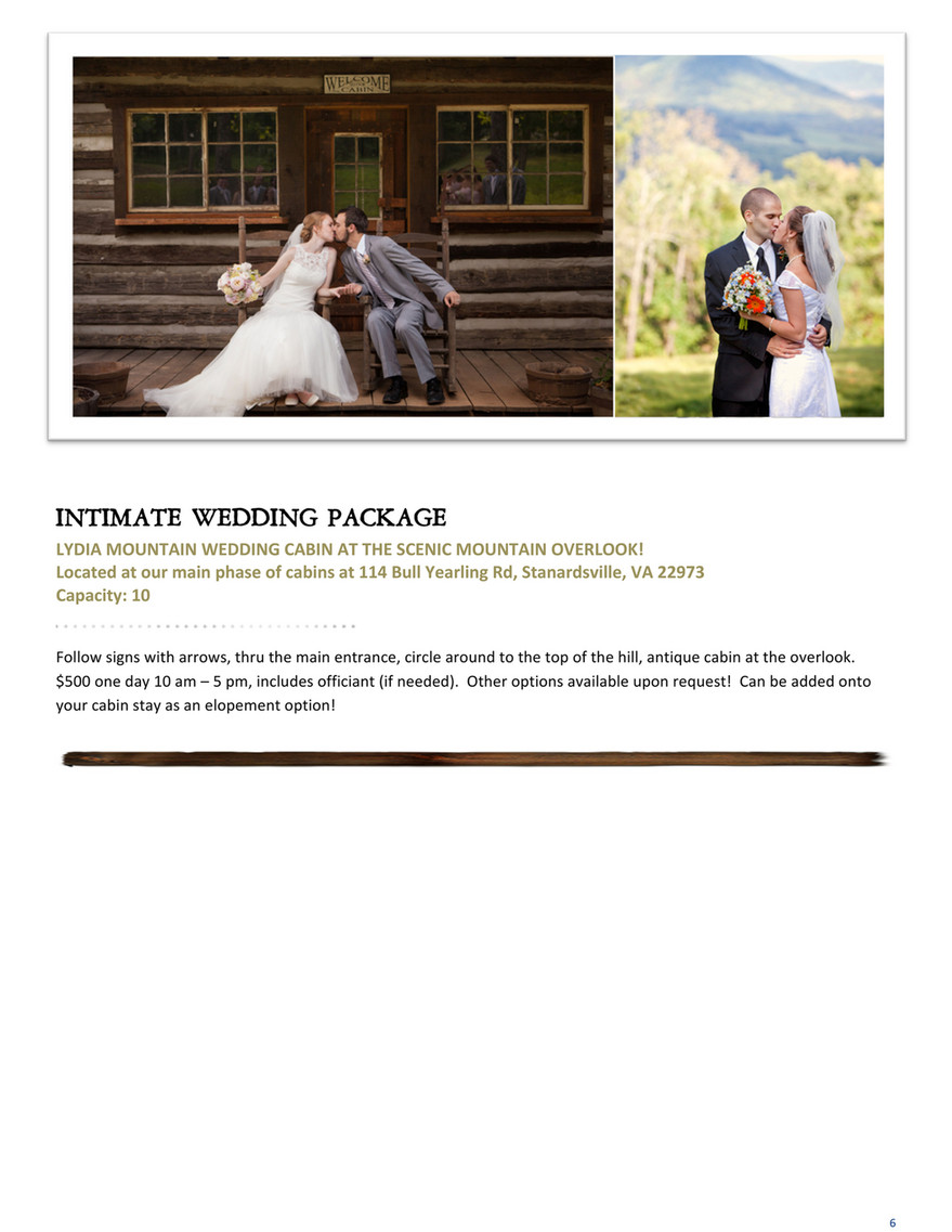Your Wedding On Lydia Mountain Page 8 9 Created With Publitas Com