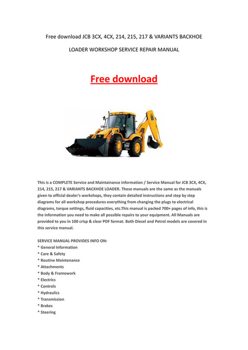 jcb 3cx manual download