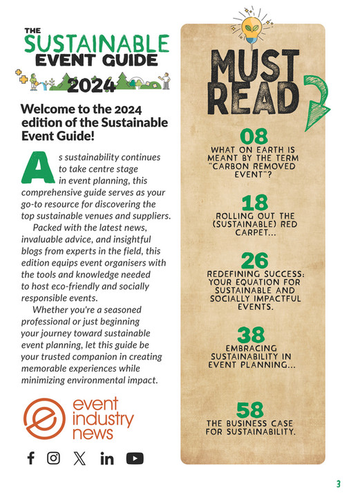 Event Industry News - The Sustainable Event Guide - 2024 - Page 2-3