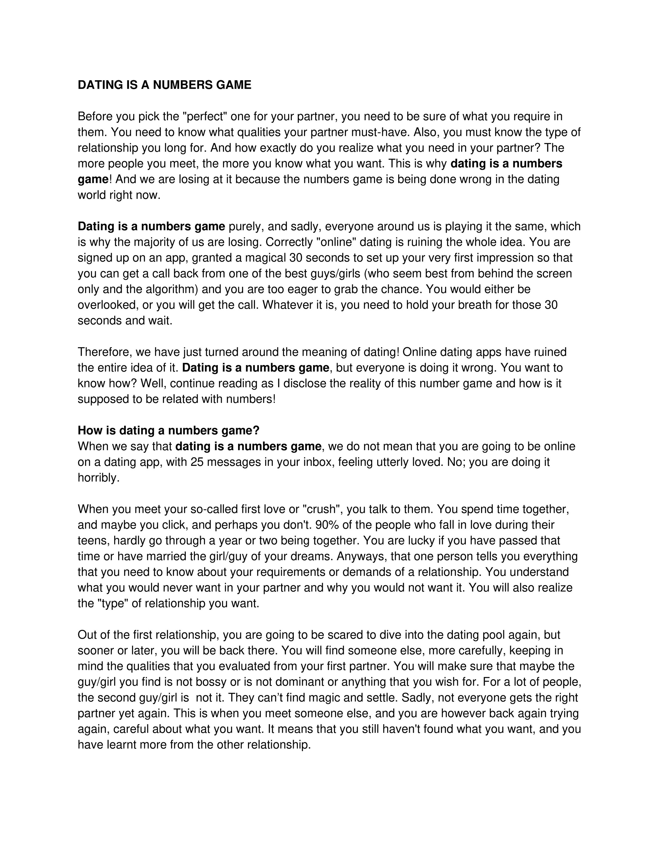 My publications - DATING IS A NUMBERS GAME Miss Date Doctor - Page 1 -  Created with Publitas.com