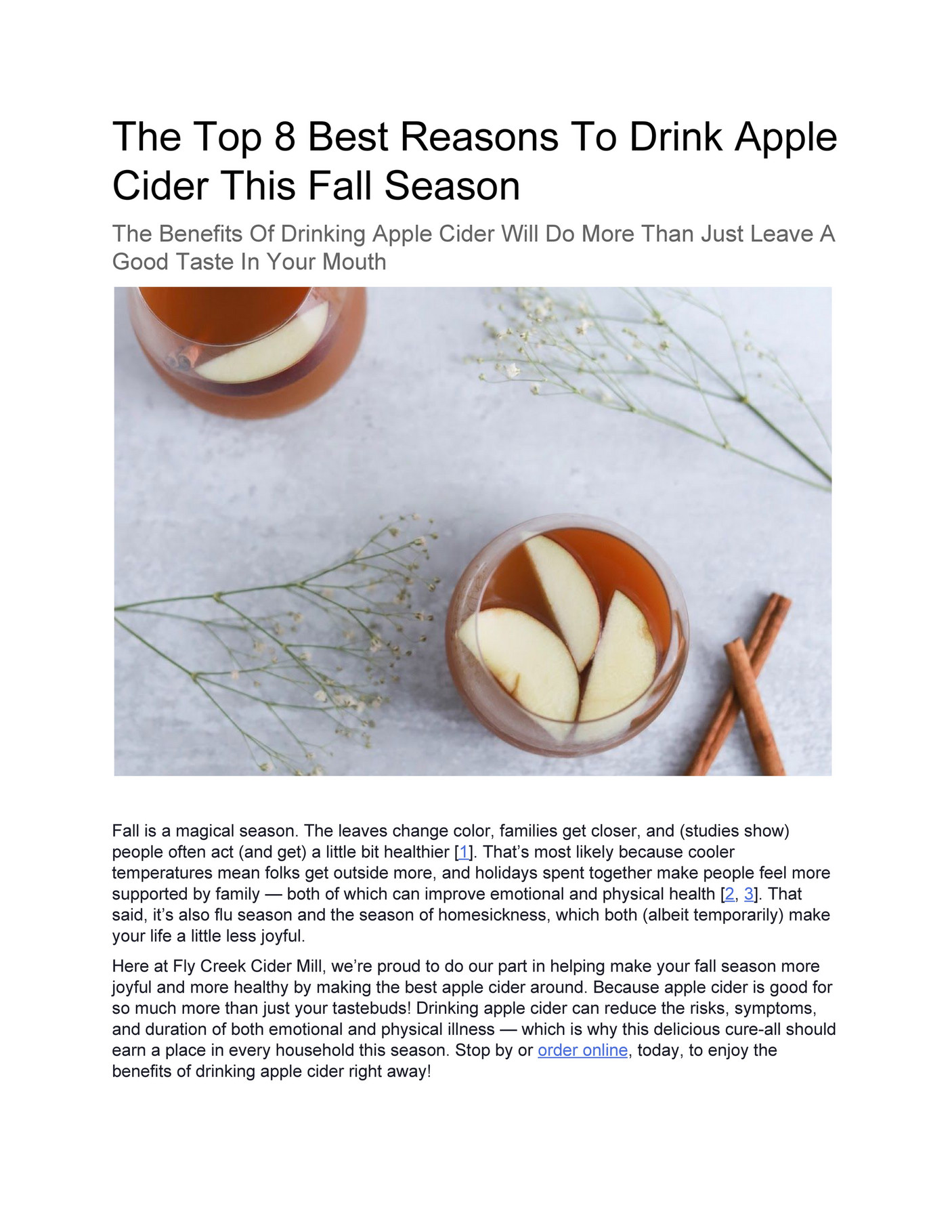 apple cider research paper
