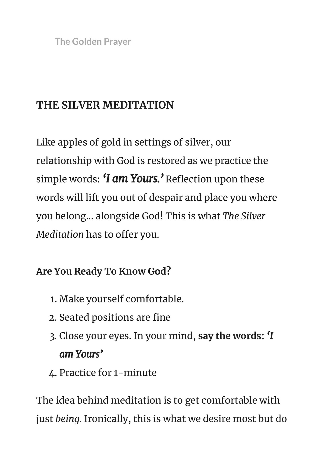 My Publications The Silver Meditation Page 2 3 Created With Publitas Com