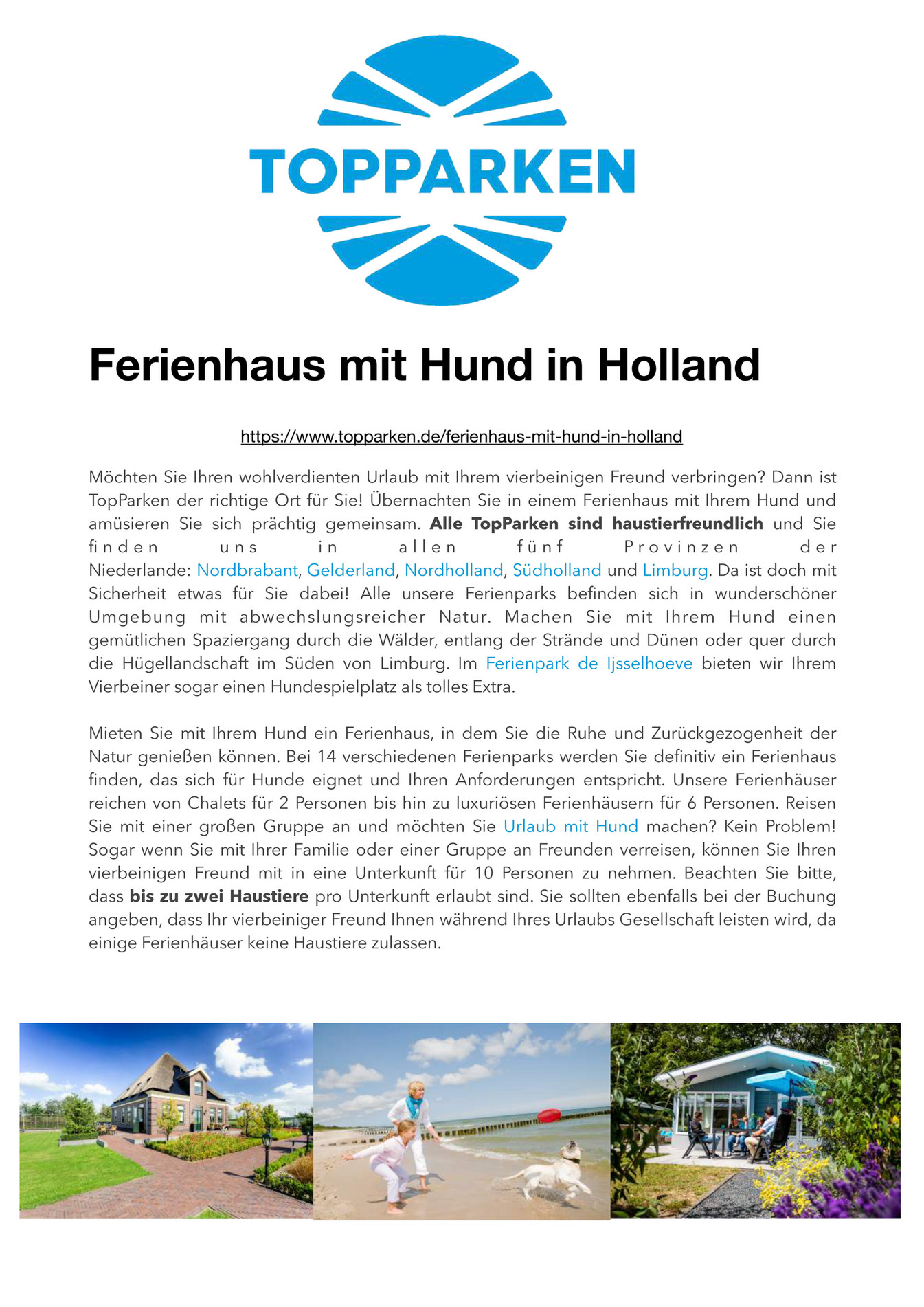 My publications Ferienhaus Holland mit Hund Page 1 Created with