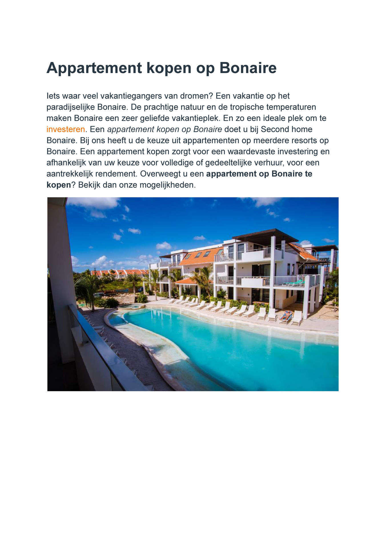My publications Appartement kopen op Bonaire Page 1 Created with