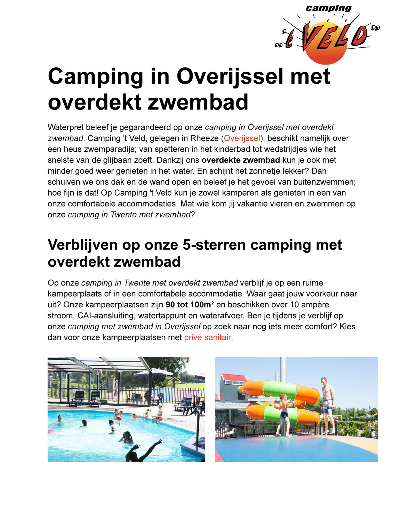 My Publications Camping Overijssel Met Zwembad Page 1 Created With Publitas Com