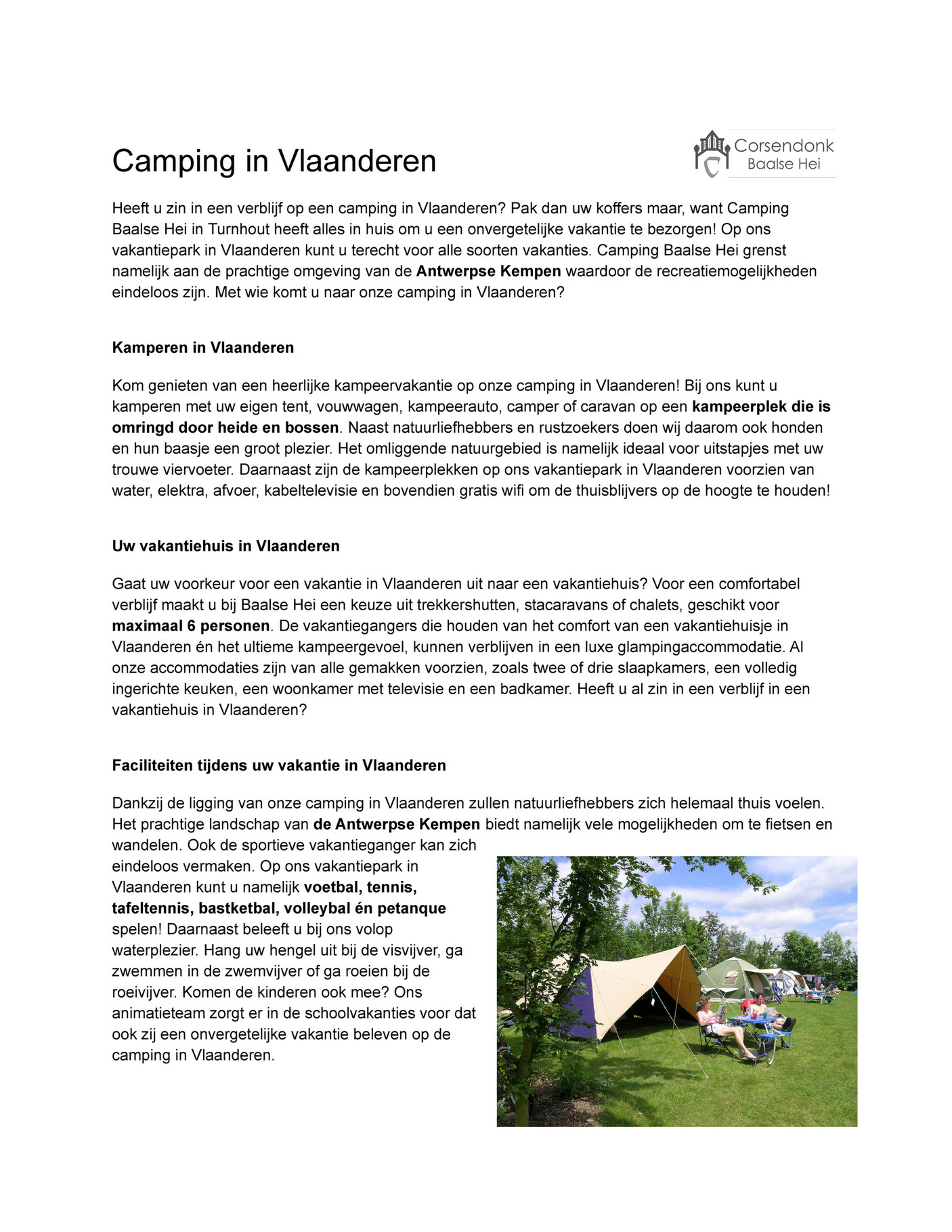 My Publications Camping Vlaanderen Baalse Hei Page 1 Created With Publitas Com