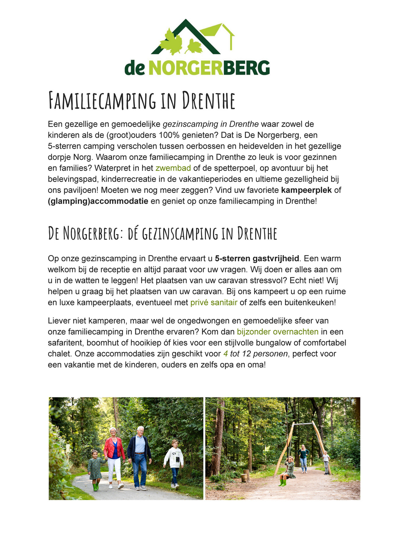 My Publications De Norgerberg Familiecamping Drenthe Page 1 Created With Publitas Com