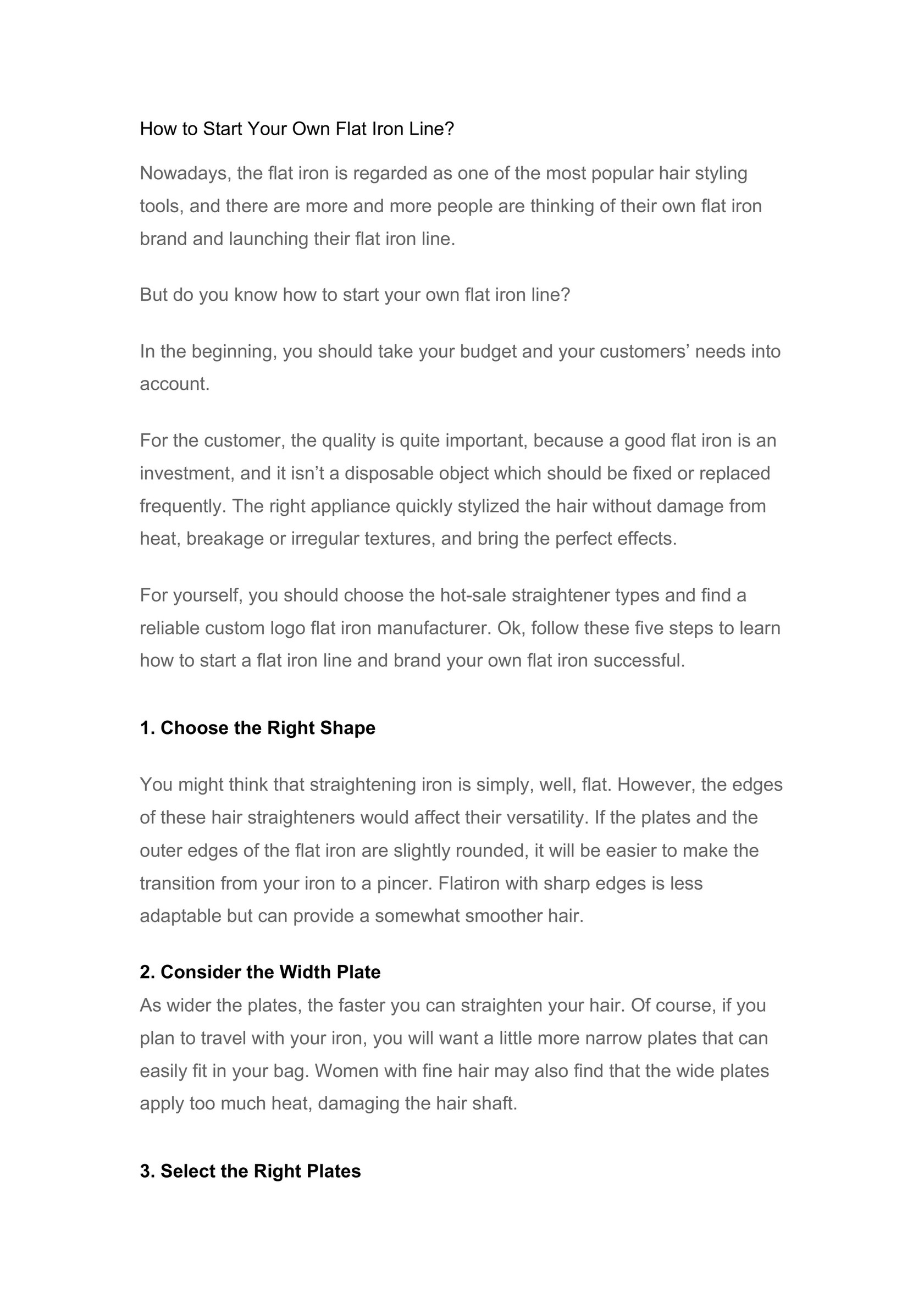 Brand my own flat iron Clearance