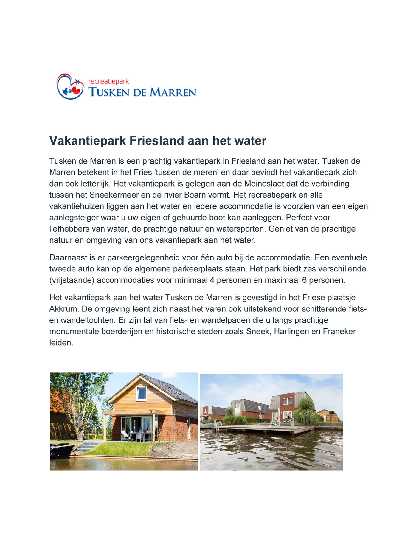 My publications Vakantiepark Friesland Page 1 Created with