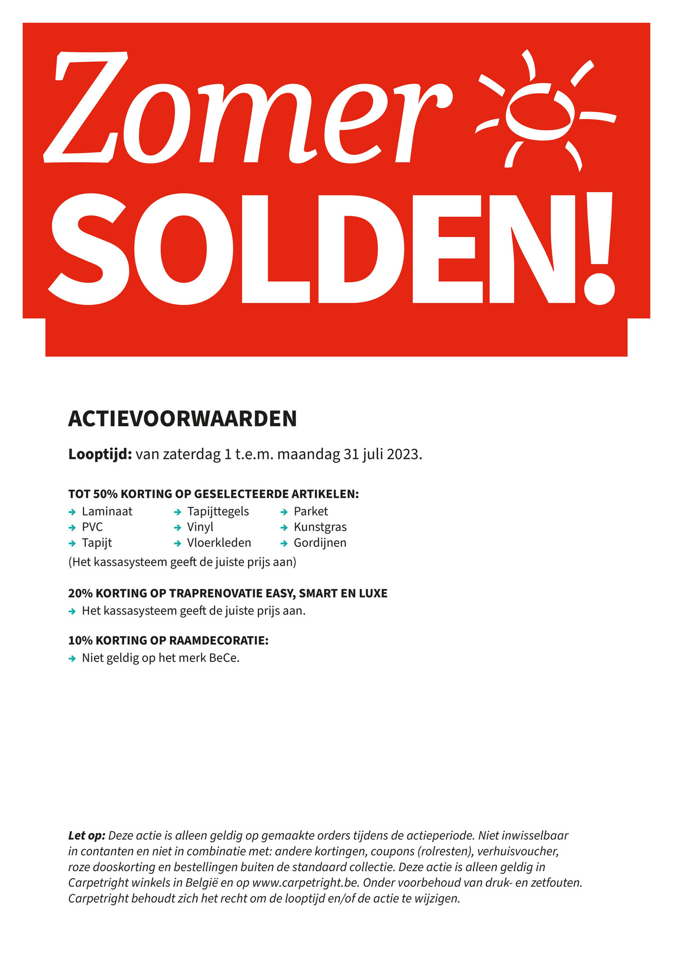 Carpetright Actievoorwaarden Zomersolden Juli 2023 BE Nl Pagina 1   443b467a Ac87 4afc A8b8 Aa19c354c373 At1600 