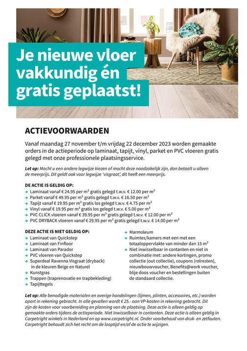 Carpetright Actievoorwaarden Gratis Gelegd Nov Dec 2023 NL Pagina 1   4ee3a986 5d18 4348 A833 1daccb334159 At600 