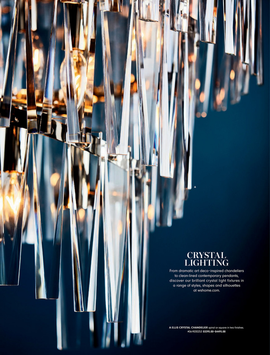 ellis spiral crystal chandelier