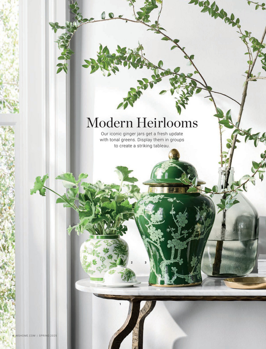 Williams-Sonoma Home - Spring 2025 - Green Ginger Jar, Multi, 6
