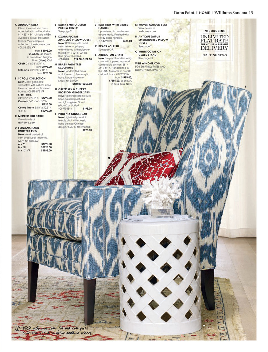 Williams Sonoma Home Global Chic Early Fall 2017 Izlara Floral