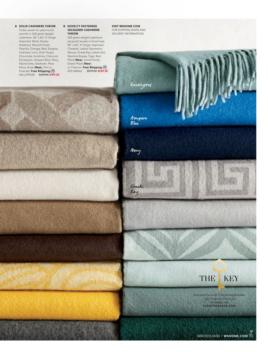 williams sonoma home cashmere throw