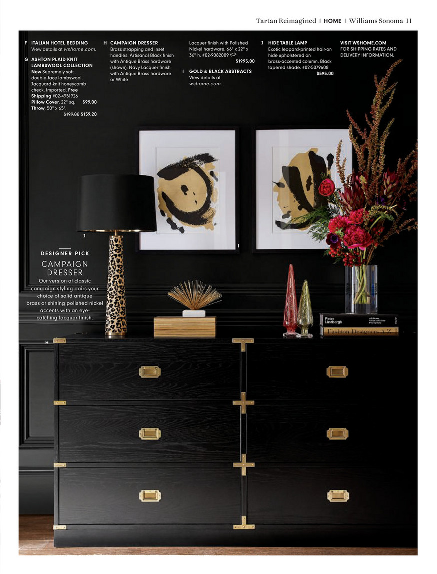 black campaign dresser Noir GTAB901P Campaign Pale Chest main image 1