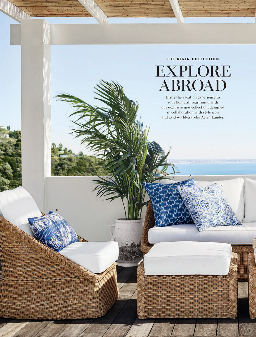 Williams Sonoma Home WSH Summer 2019 AERIN Wicker Scalloped