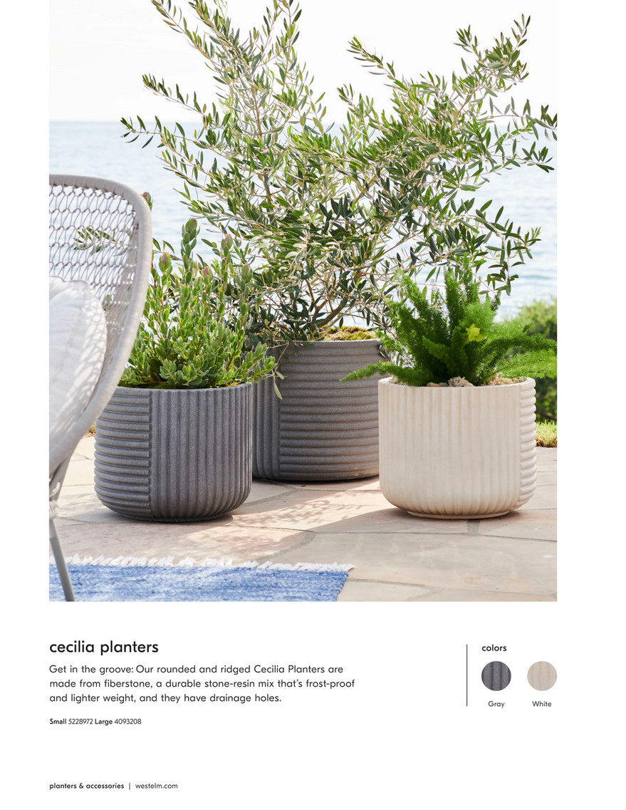 west elm - Outdoor - Bishop Planter, Wide, Terracotta