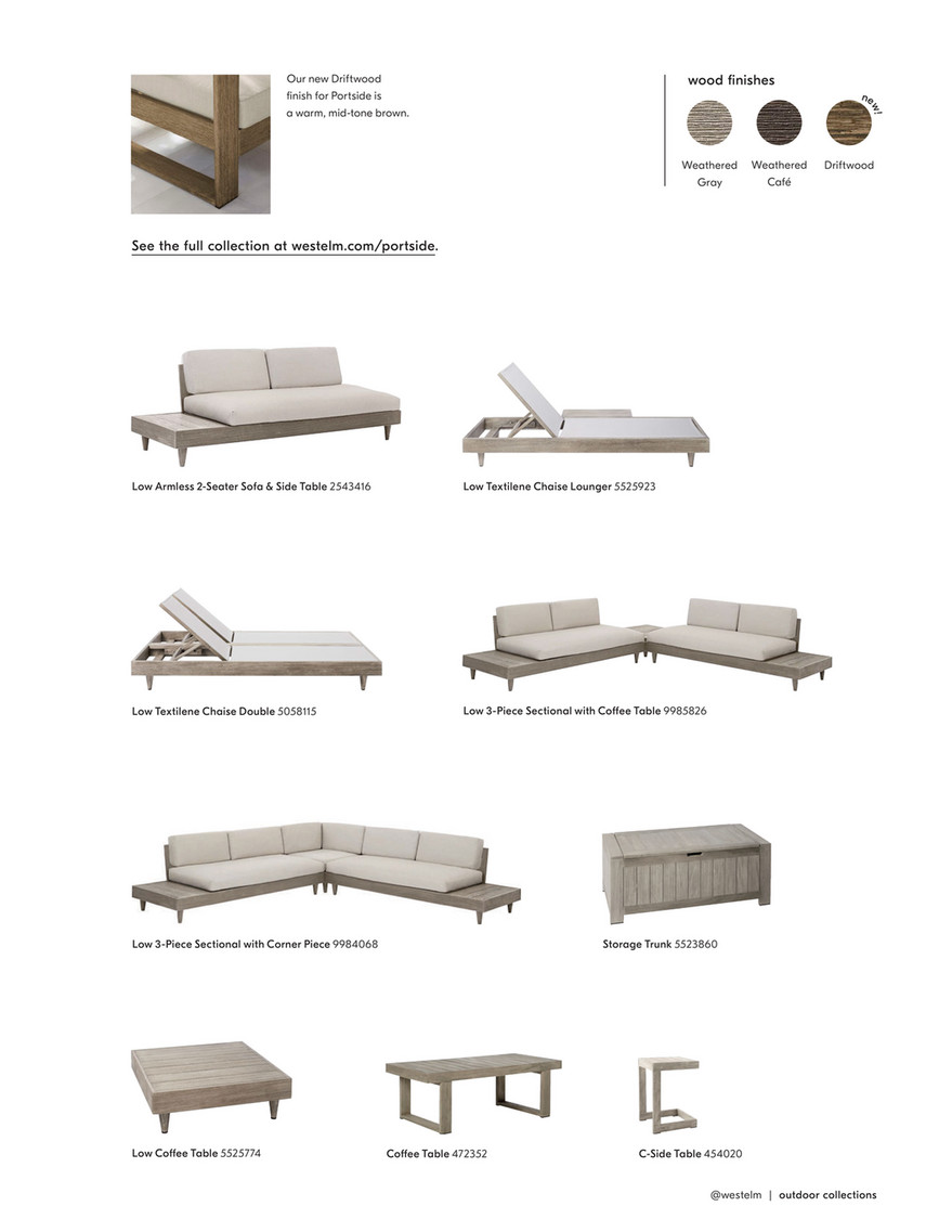 Portside low online 3 piece sectional