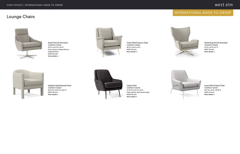 west elm 2023 Domestic Upholstery and COM Guide Page 5