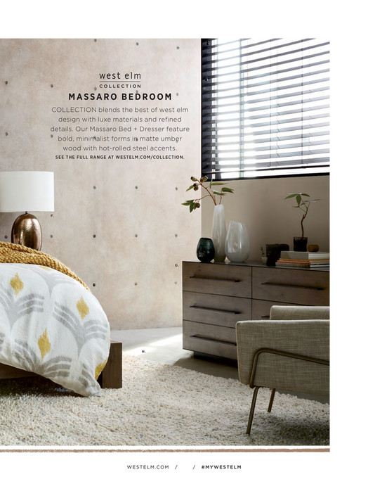 West Elm July 2018 Belgian Flax Linen Fan Ikat Duvet Standard Massaro Bedroom Collection Blends The Best Of West Elm Design With Luxe Materials And Refined Details