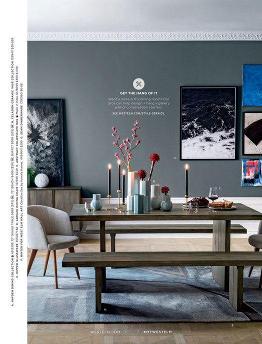 West Elm July 2018 Abrazo Dining Chair Basket Weave Gray Pecan 4613308 72 Dining Table 899 75 Bench 499 30