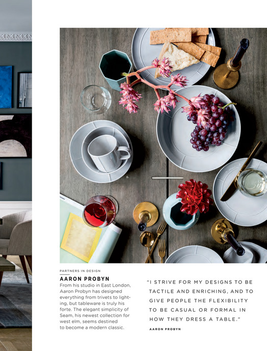West Elm July 2018 Abrazo Dining Chair Basket Weave Gray Pecan G Pa R T N E S I D Aaron Probyn From His Studio In East London Has
