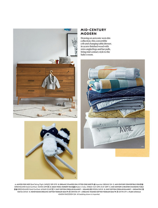 mid century mini crib