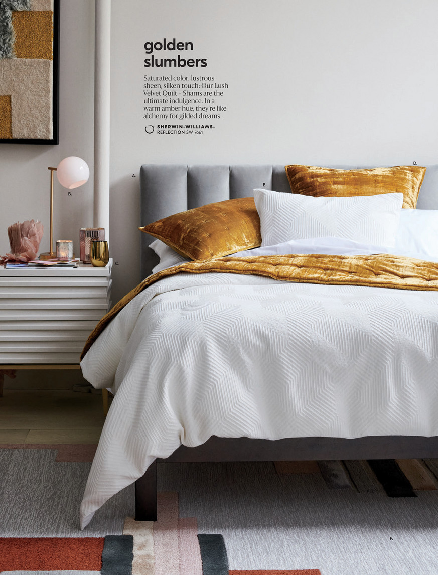 West Elm October 2018 Crinkle Velvet Duvet Cover Full Queen