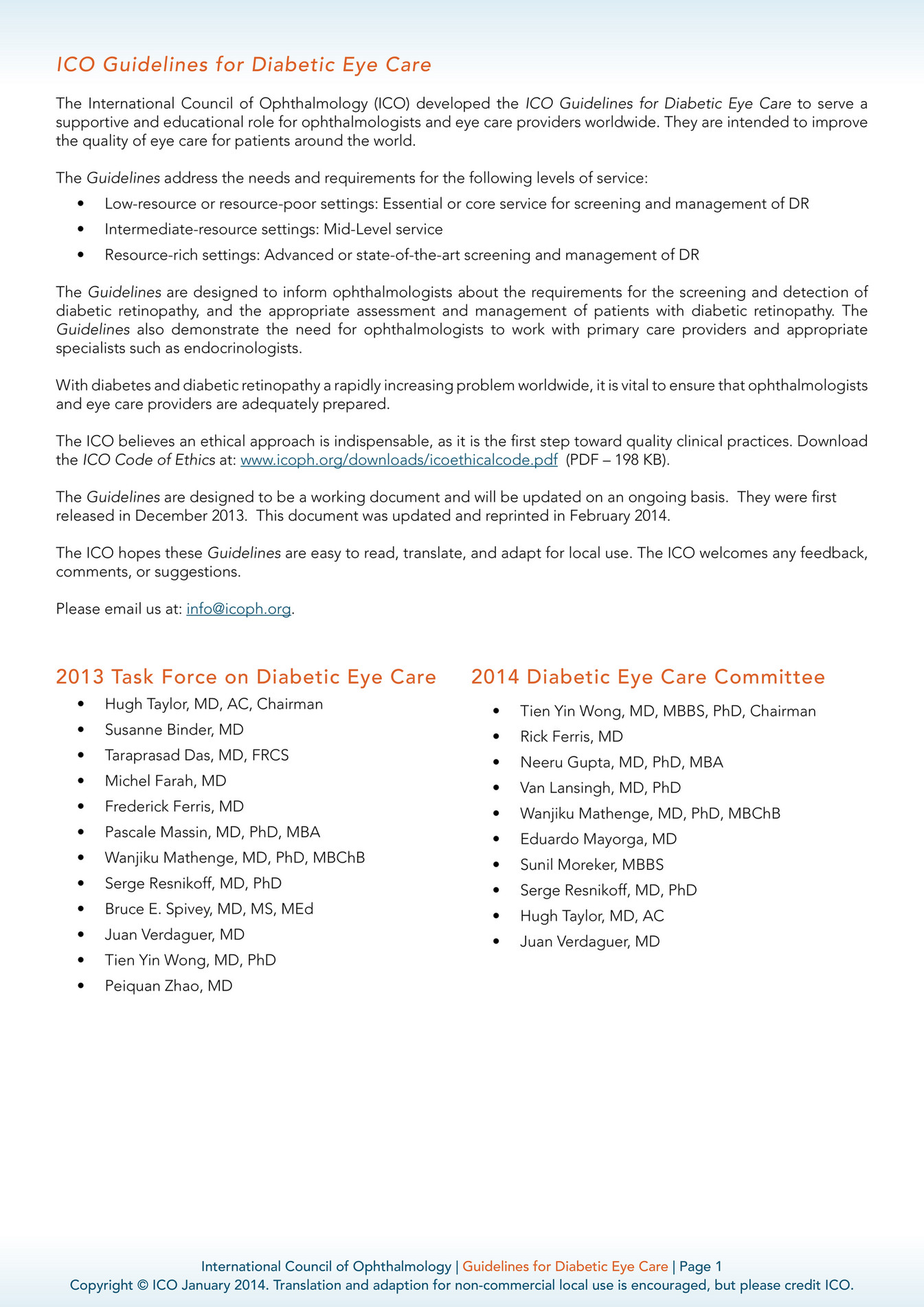 Eye Care Guidelines