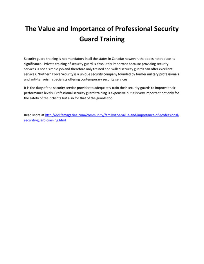 About Security Guard Services