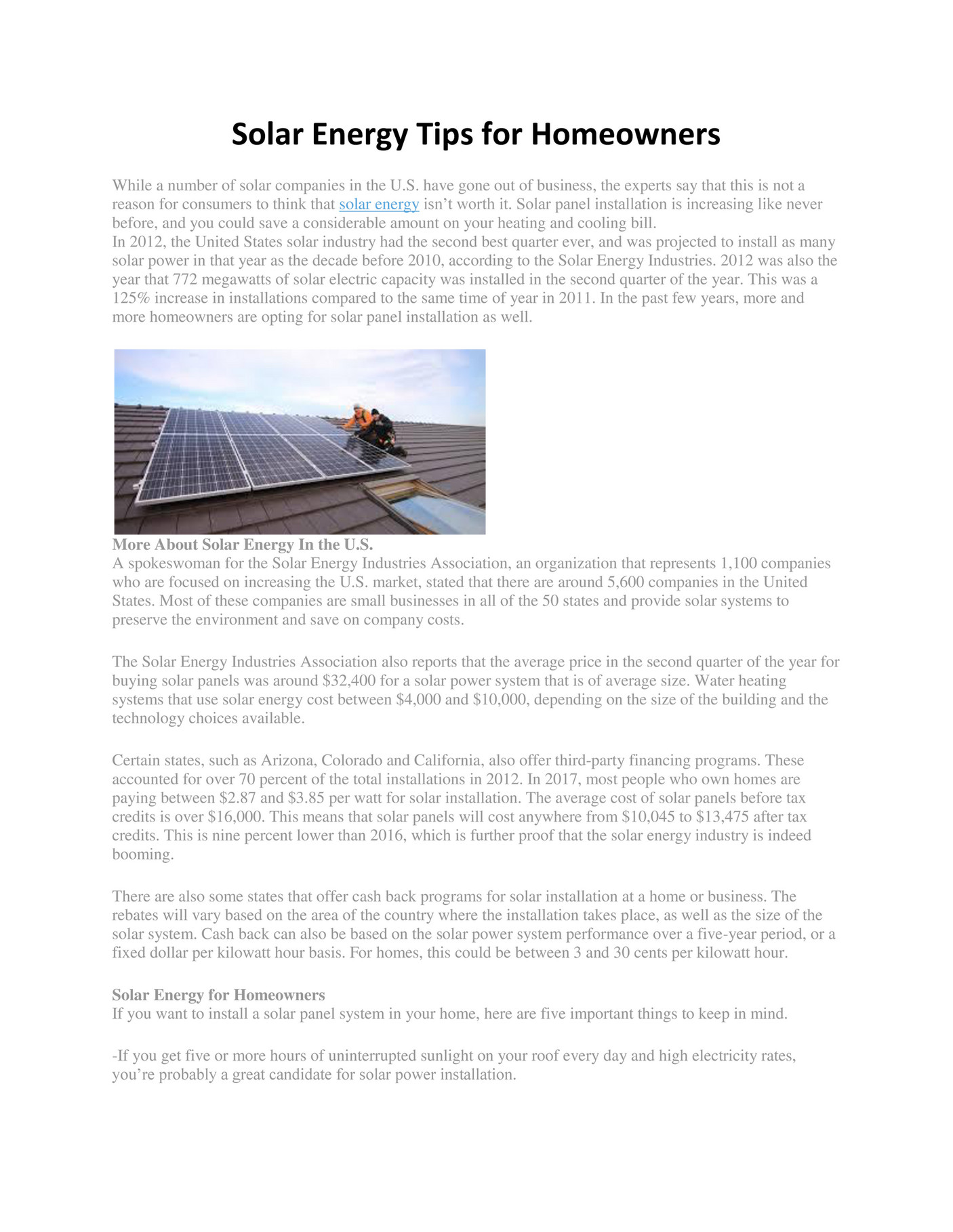 Git Expert Solar Energy Tips For Homeowners Page 1 Created With Git Expert Solar Energy Tips For Homeowners Page 1 Created With
