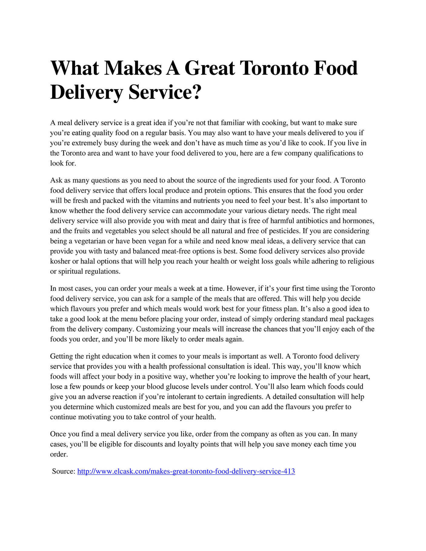 GIT Expert What Makes A Great Toronto Food Delivery Service Page 1