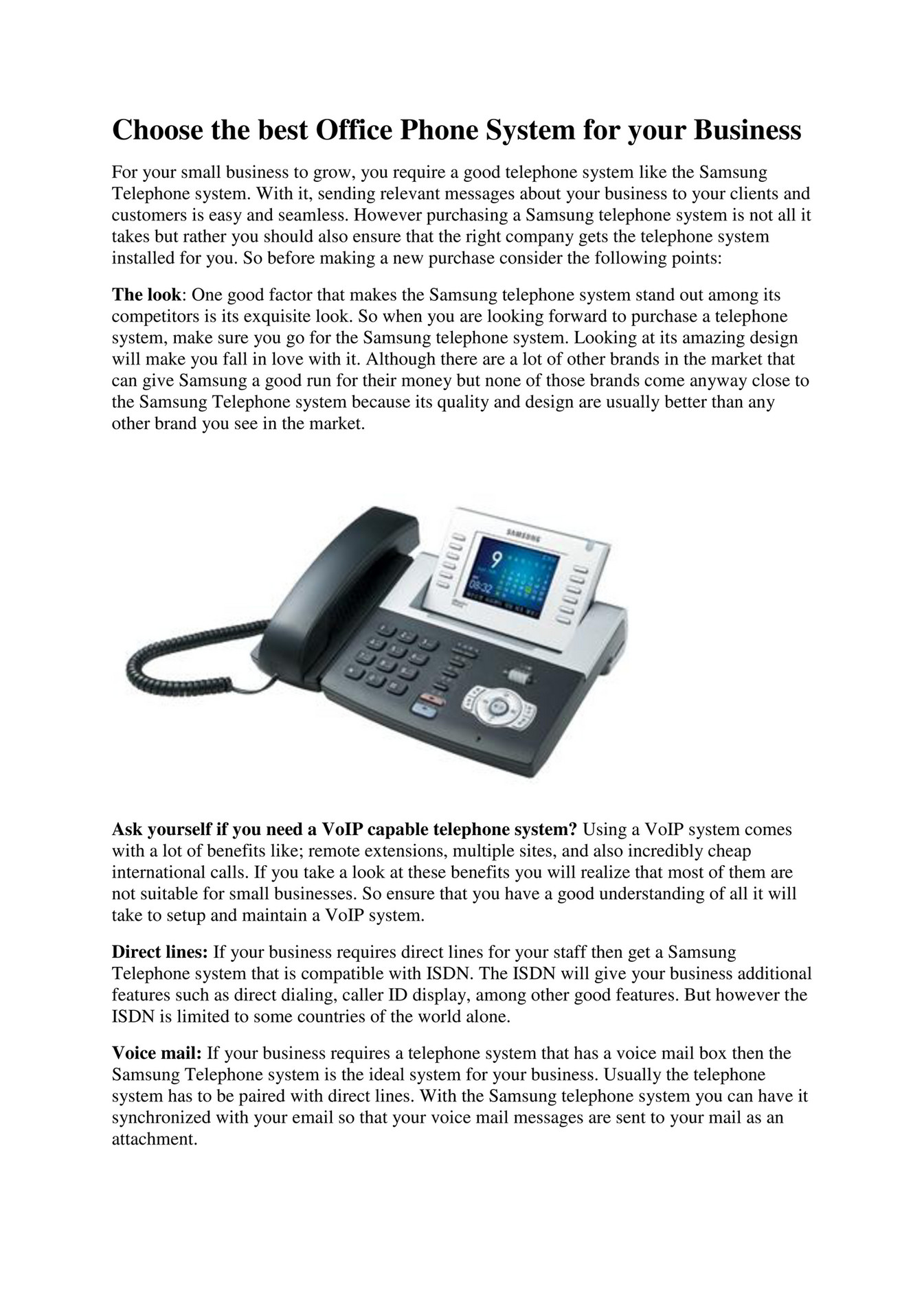 GIT Expert - Choose the best Office Phone System for your Business - Page 1  - Created with 