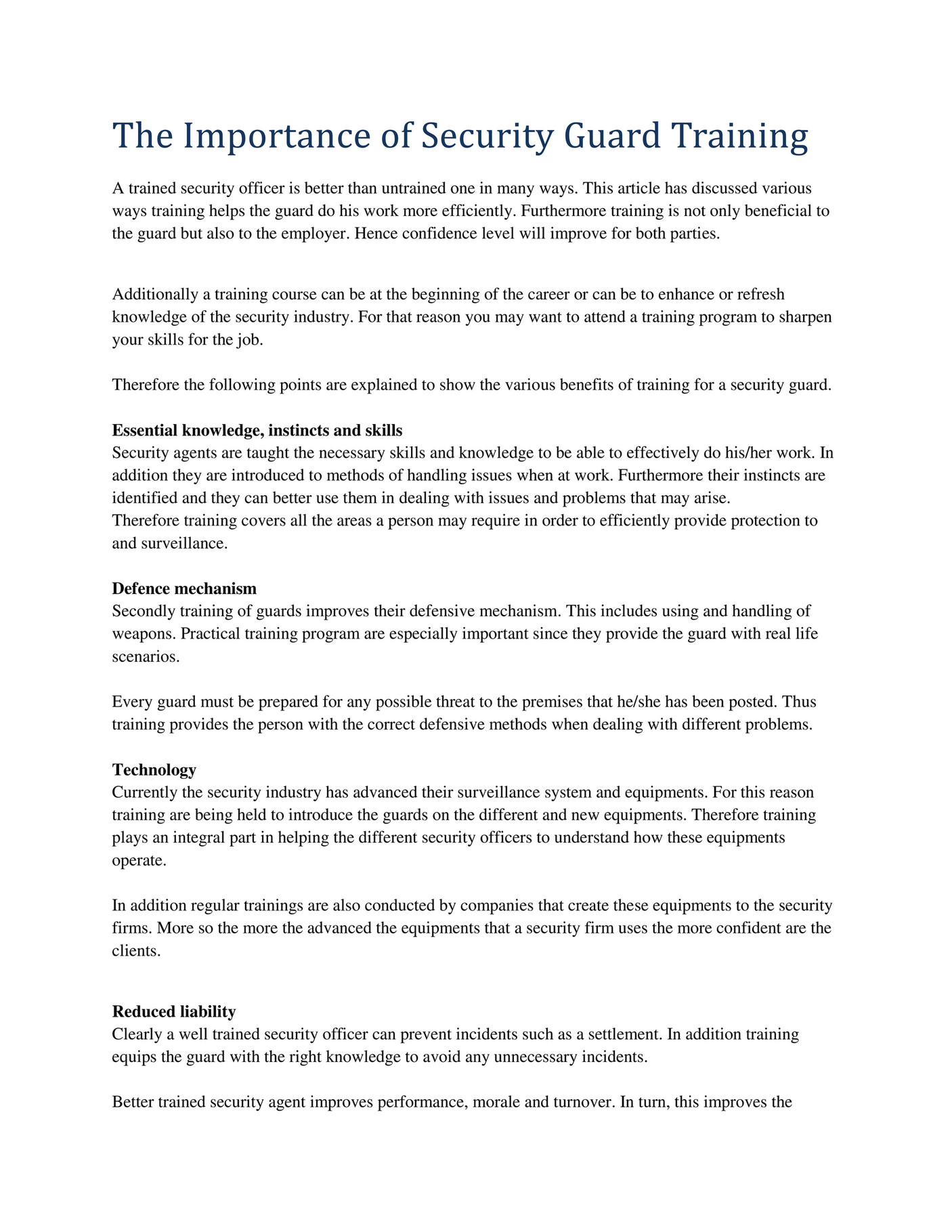 Git Expert The Importance Of Security Guard Training Page 2 Created With Publitas Com