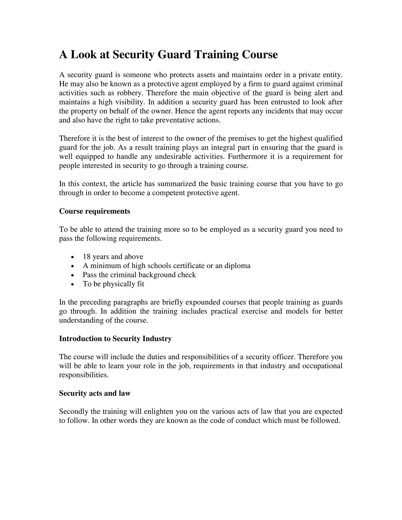 Git Expert A Look At Security Guard Training Course Page 2 Created With Publitas Com